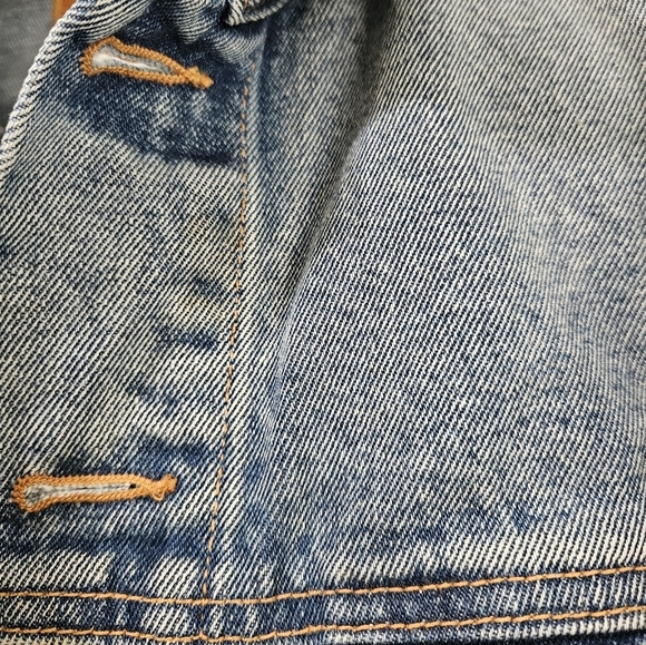 Levis Vetements Pour Femme Denim Hiver 2018 Collaboration Jean Jacket - Picture 8 of 13